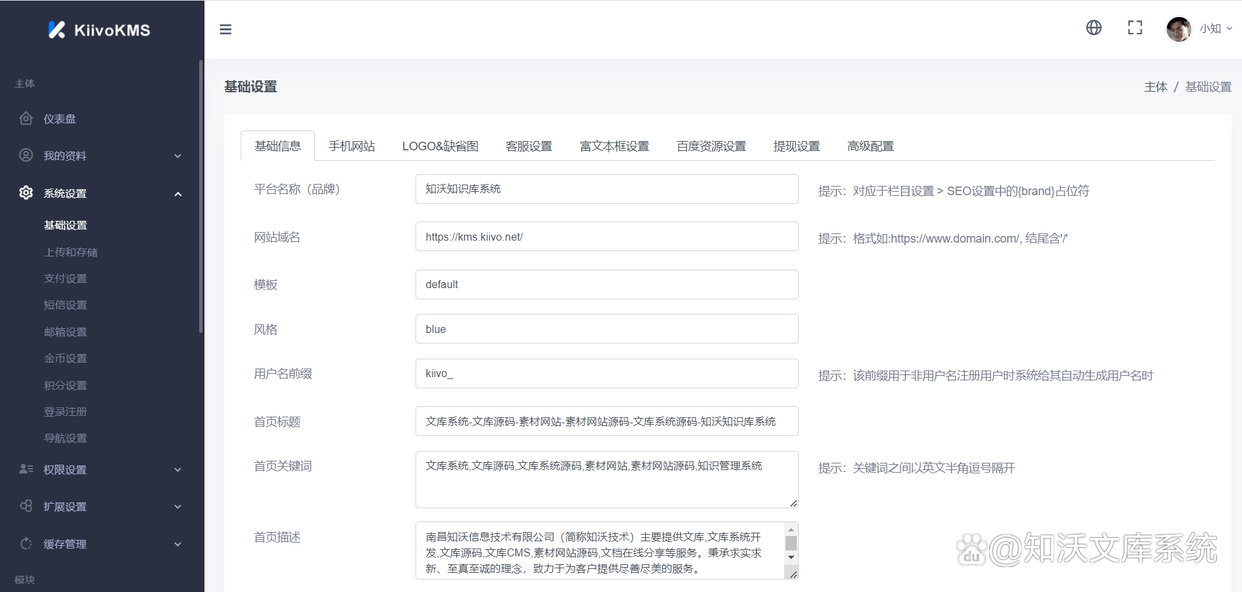 知沃文库网站系统（KiivoKMS）功能介绍及产品说明