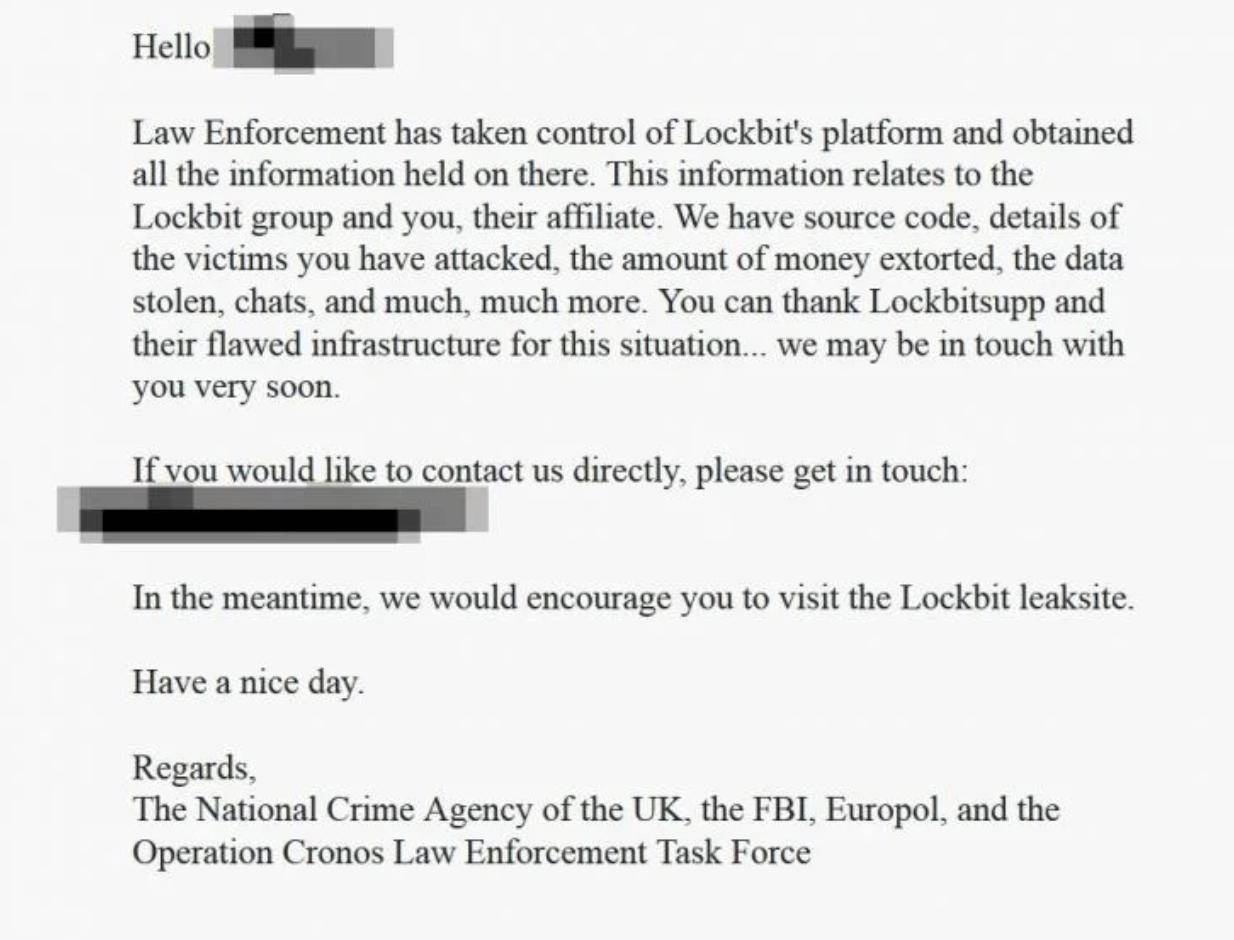 恶终有报：11 国执法部门联手打击关停 LockBit 黑客组织网站